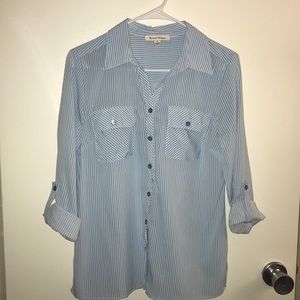 Studio Works Blue&White Button Up Shirt